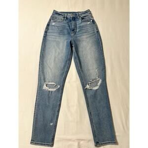 American Eagle Curvy Mom Jeans Light Stretch Denim Size 2